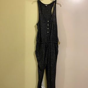 Women’s old navy charcoal heather jumpsuit